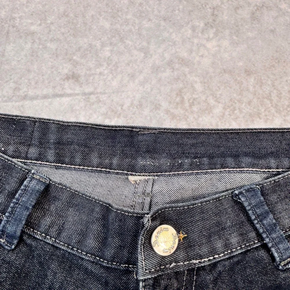 Premium Denim Distressed Baggy Jorts Y2K Dark Wash Skater Denim Shorts 40